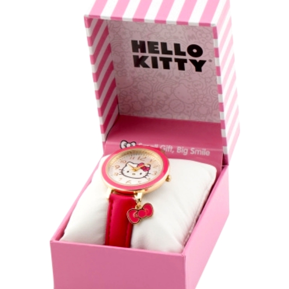 HELLO KITTY PINK WATCH NEW IN BOX CHARM - Picture 2 of 7